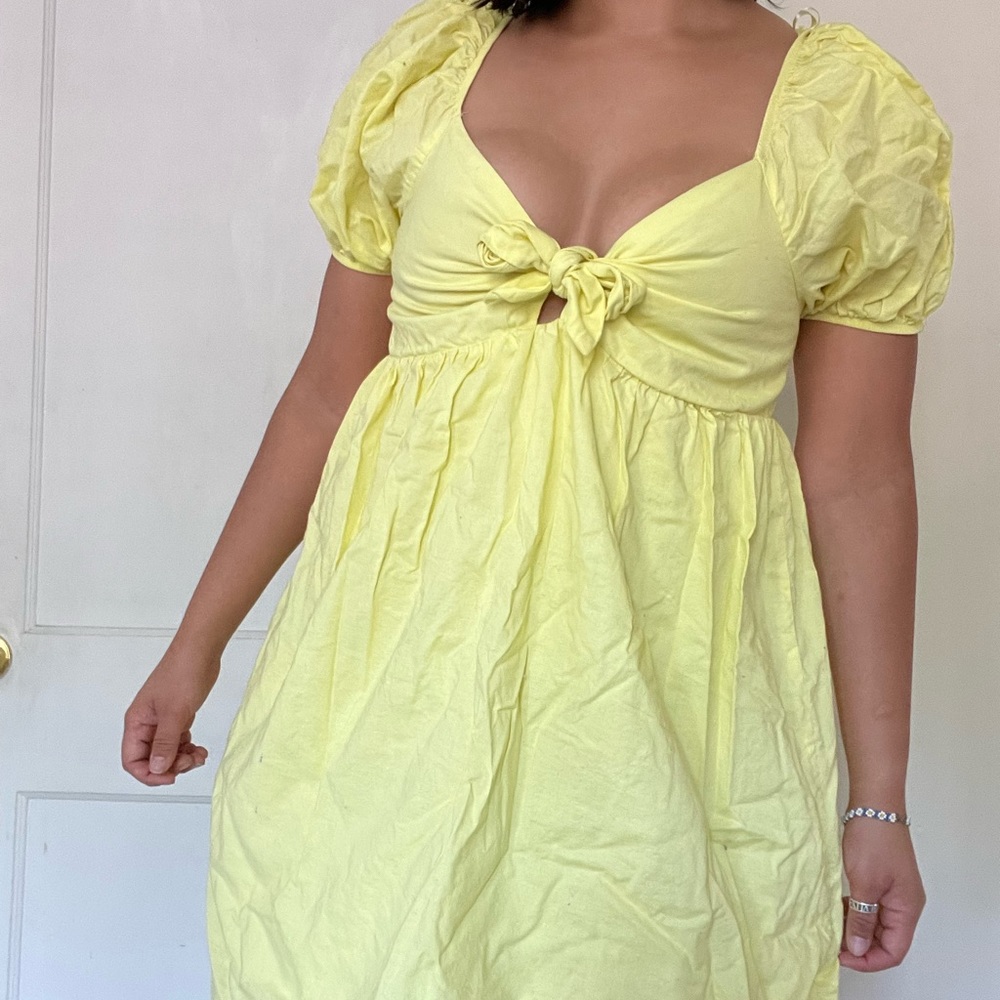 Yellow Baby Doll Dress